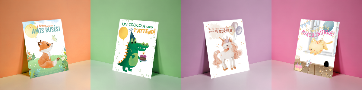 Cartes invitation - Anniversaires enfants