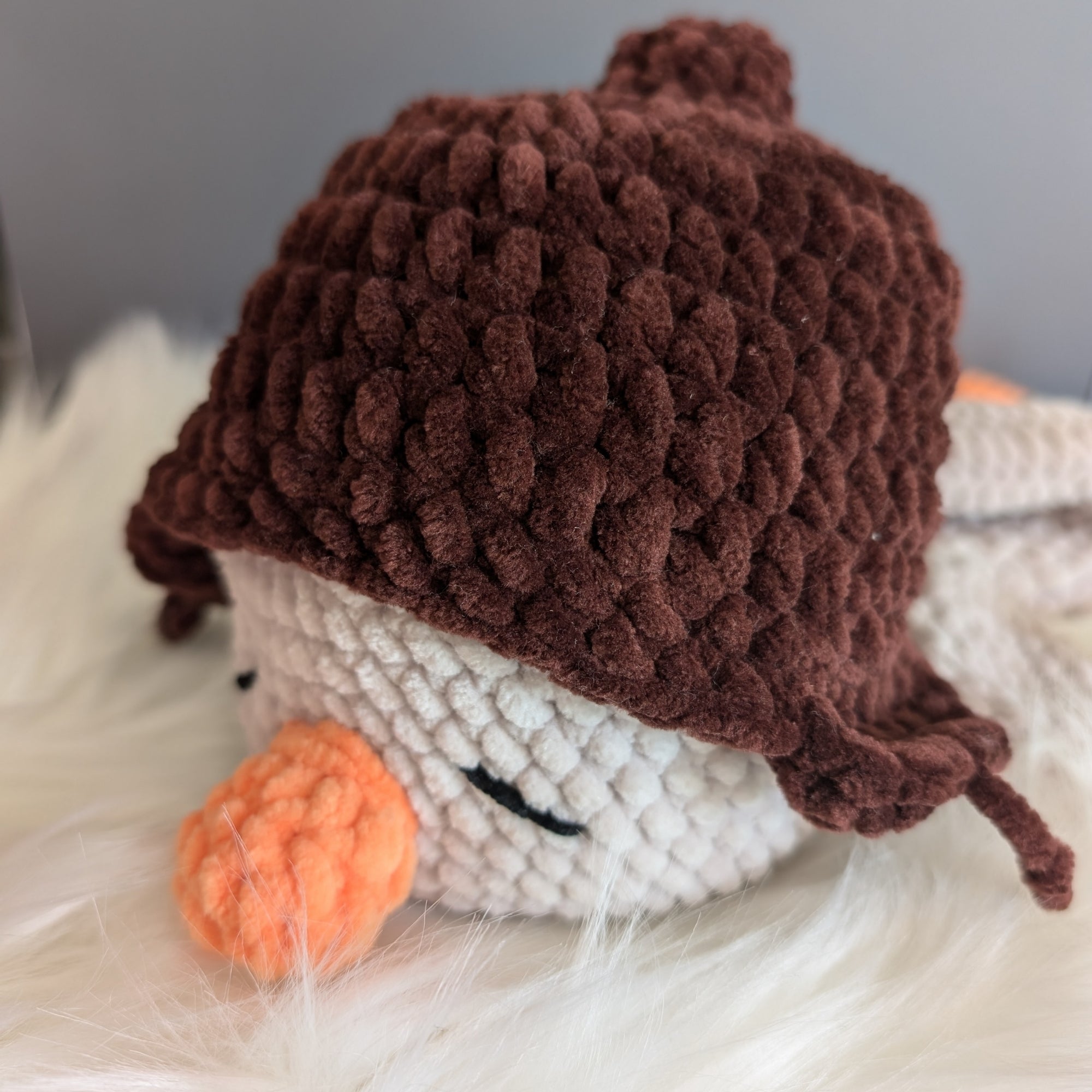 Plumeau, le tendre compagnon de Plumette 💙 (Crocheté sur commande - Format moyen)