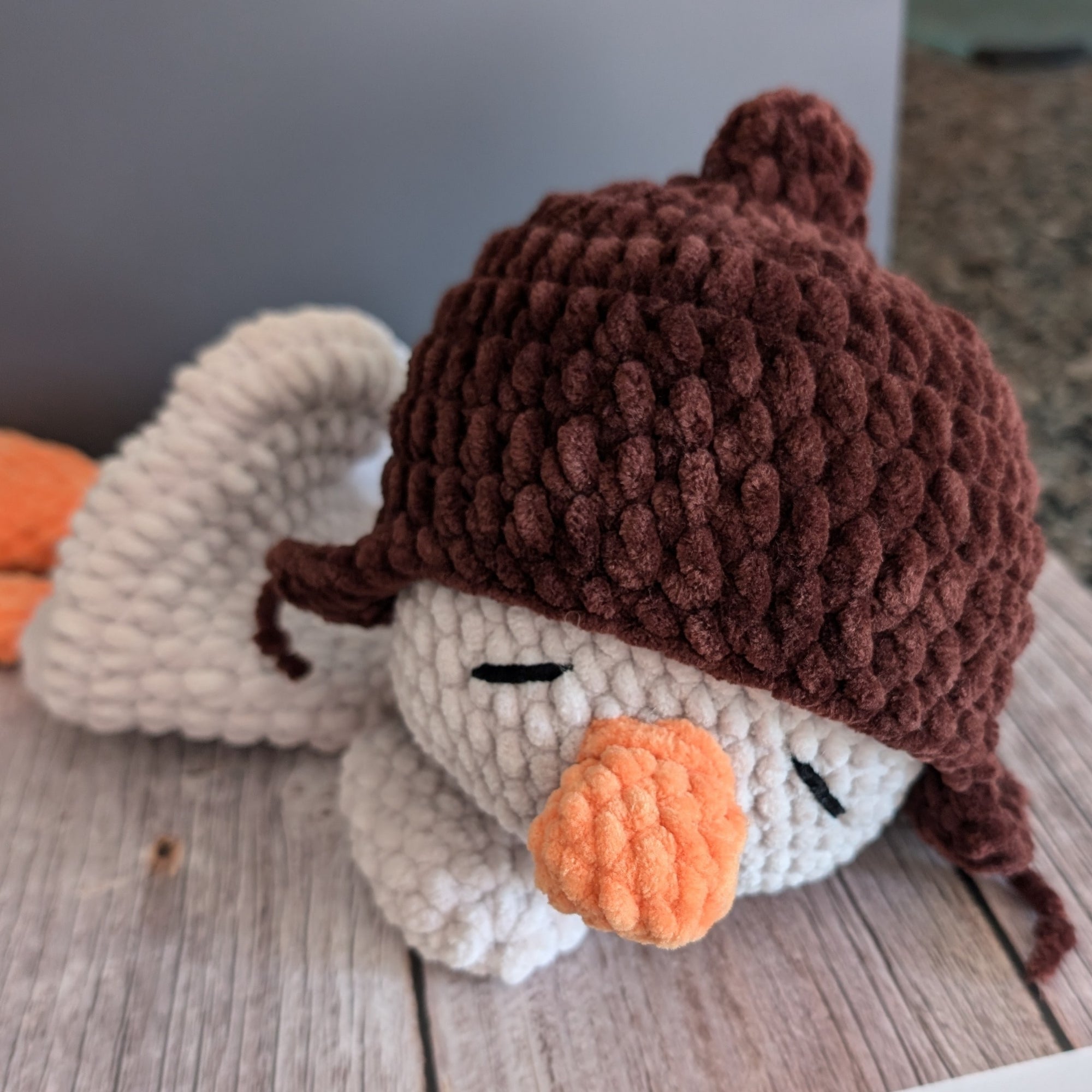 Plumeau, le tendre compagnon de Plumette 💙 (Crocheté sur commande - Format moyen)