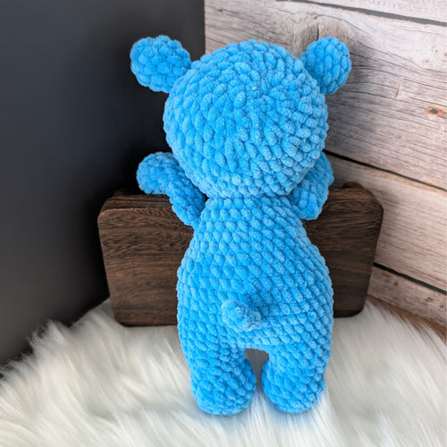 Gustave, le petit hippopotame (Crocheté sur commande - format moyen) 🦛💙