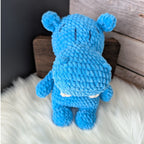 Gustave, le petit hippopotame (Crocheté sur commande - format moyen) 🦛💙