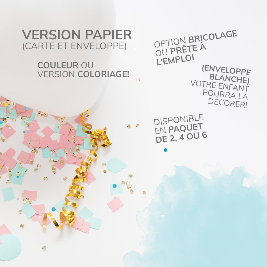 Invitation anniversaire - Thème Renard