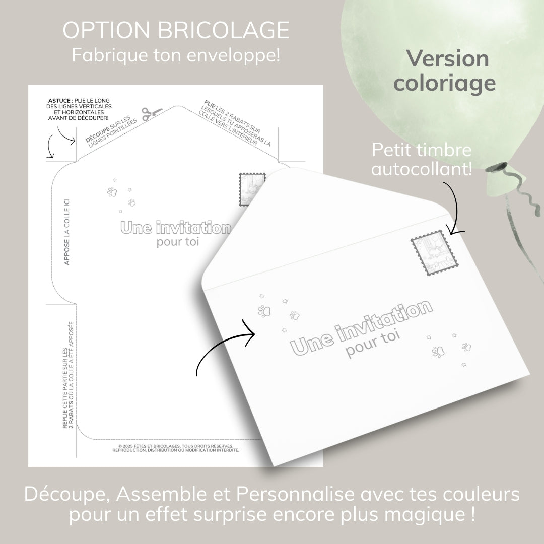 Invitation anniversaire - Thème Chaton