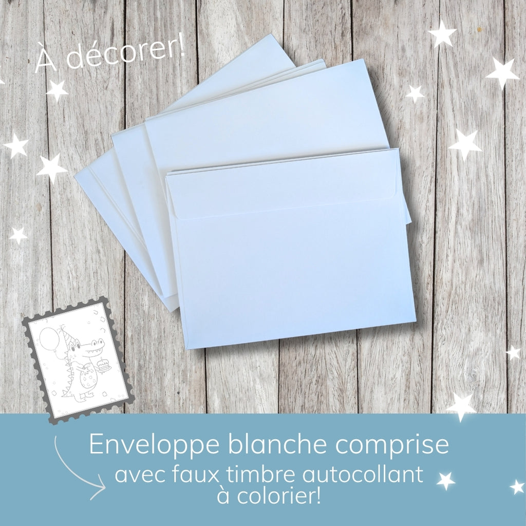 Invitation anniversaire - Thème Crocodile