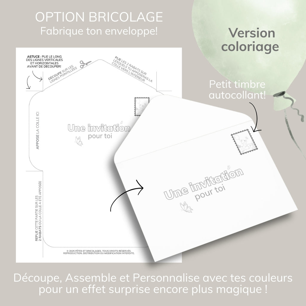 Invitation anniversaire - Thème Renard