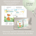 Invitation anniversaire - Thème Renard